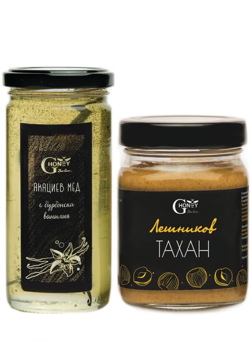 акациев мед с ванилия и лешников тахан